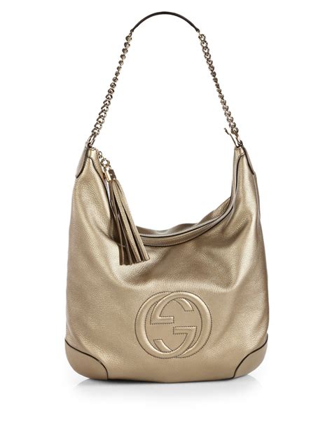 gucci soho leather shoulder bag gold|gucci soho small leather bag.